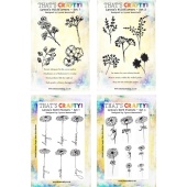 That's Crafty! A5 Stamp Set Bundle - Word Flowers & Wildflowers